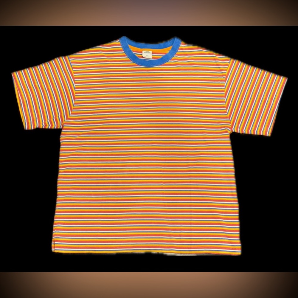 Urban outfitters orange stripped shirt